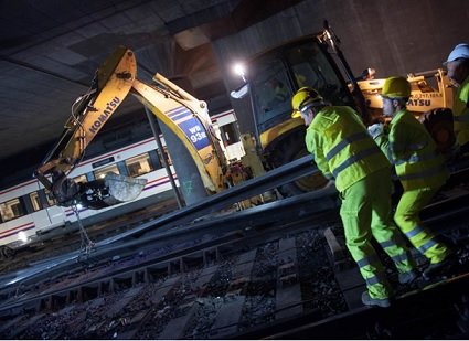 ADIF REALIZA TRABAJOS DE MANTENIMIENTO DE INFRAESTRUCTURA EN LA LÍNEA CONVENCIONAL MADRID-VALENCIA A SU PASO POR PINTO